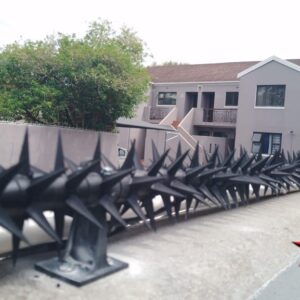 Small security spikes installation